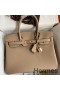 Hermes Birkin 30 Retourne Handmade Bag In Trench Clemence Leather