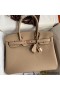 Hermes Birkin 30 Retourne Handmade Bag In Trench Clemence Leather