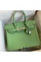 Hermes Birkin 30 Retourne Handmade Bag In Vert Criquet Epsom Calfskin