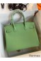 Hermes Birkin 30 Retourne Handmade Bag In Vert Criquet Epsom Calfskin