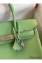 Hermes Birkin 30 Retourne Handmade Bag In Vert Criquet Epsom Calfskin