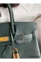 Hermes Birkin 30 Retourne Handmade Bag In Vert Cypres Chevre Mysore Leather
