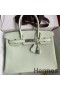 Hermes Birkin 30 Retourne Handmade Bag In Vert Fizz Epsom Calfskin