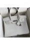 Hermes Birkin 30 Retourne Handmade Bag In White Epsom Calfskin