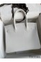 Hermes Birkin 30 Retourne Handmade Bag In White Epsom Calfskin
