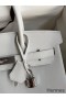 Hermes Birkin 30 Retourne Handmade Bag In White Epsom Calfskin