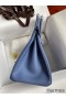 Hermes Birkin 30 Retourne Handmade Bag in Blue Agate Epsom Calfskin