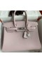 Hermes Birkin 30 Retourne Handmade Bag in Mauve Pale Clemence Leather