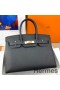 Hermes Birkin 30 Sellier Handmade Bag In Black Epsom Calfskin