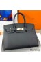 Hermes Birkin 30 Sellier Handmade Bag In Black Epsom Calfskin