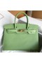 Hermes Birkin 30 Sellier Handmade Bag In Vert Criquet Epsom Calfskin