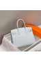 Hermes Birkin 30cm Bag In Blue Brume Clemence Leather GHW