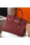 Hermes Birkin 30cm Bag In Bordeaux Clemence Leather GHW