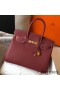 Hermes Birkin 30cm Bag In Bordeaux Clemence Leather GHW