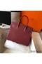 Hermes Birkin 30cm Bag In Bordeaux Clemence Leather GHW