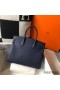Hermes Birkin 30cm Bag In Dark Blue Clemence Leather GHW