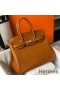 Hermes Birkin 30cm Bag In Gold Embossed Crocodile Leather