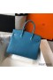 Hermes Birkin 30cm Bag In Jean Blue Clemence Leather GHW