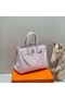 Hermes Birkin 30cm Bag In Mauve Pale Clemence Leather PHW