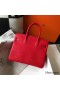 Hermes Birkin 30cm Bag In Red Clemence Leather GHW
