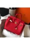 Hermes Birkin 30cm Bag In Red Clemence Leather GHW