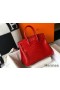 Hermes Birkin 30cm Bag In Red Embossed Crocodile Leather