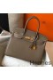 Hermes Birkin 30cm Bag In Taupe Clemence Leather GHW