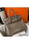Hermes Birkin 30cm Bag In Taupe Embossed Crocodile Leather