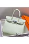 Hermes Birkin 30cm Bag In Vert Fizz Clemence Leather PHW