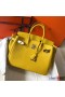 Hermes Birkin 30cm Bag In Yellow Clemence Leather GHW