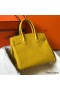 Hermes Birkin 30cm Bag In Yellow Clemence Leather GHW