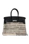 Hermes Birkin 35 Handbags Bag In De Camp Dechainee Toile