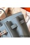 Hermes Birkin 35 Handmade Bag In Blue Lin Clemence Leather