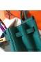 Hermes Birkin 35 Handmade Bag In Malachite Clemence Leather