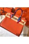 Hermes Birkin 35 Handmade Bag In Orange Clemence Leather