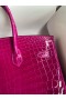 Hermes Birkin 35 Handmade Bag In Rose Scheherazade Crocodile Niloticus Shiny Skin