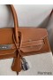 Hermes Birkin 35 Handmade Bag In Toile & Gold Swift Leather