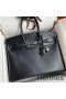 Hermes Birkin 35 Retourne Handmade Bag In Black Box Calfskin