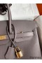 Hermes Birkin 35 Retourne Handmade Bag In Etain Epsom Calfskin