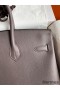 Hermes Birkin 35 Retourne Handmade Bag In Etain Epsom Calfskin