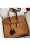 Hermes Birkin 35 Retourne Handmade Bag In Gold Epsom Calfskin
