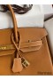 Hermes Birkin 35 Retourne Handmade Bag In Gold Epsom Calfskin