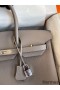 Hermes Birkin 35 Retourne Handmade Bag In Gris Asphalt Clemence Leather