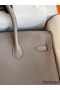 Hermes Birkin 35 Retourne Handmade Bag In Gris Asphalt Clemence Leather