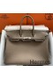 Hermes Birkin 35 Retourne Handmade Bag In Taupe Clemence Leather