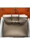 Hermes Birkin 35 Retourne Handmade Bag In Taupe Clemence Leather