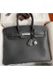 Hermes Birkin 35 Retourne Handmade Bag in Black Swift Leather