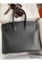 Hermes Birkin 35 Retourne Handmade Bag in Black Swift Leather