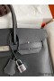 Hermes Birkin 35 Retourne Handmade Bag in Black Swift Leather
