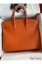 Hermes Birkin 35 Retourne Handmade Bag in Orange Epsom Calfskin